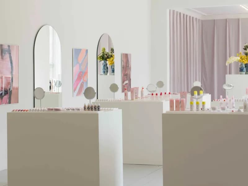 The Glossier store in Copenhagen
